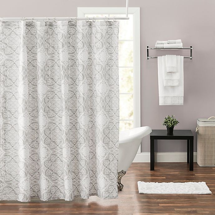 slide 1 of 2, Felicity Shower Curtain - Grey, 72 in x 96 in