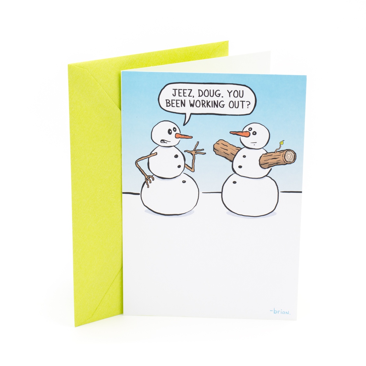 slide 1 of 1, Hallmark Shoebox Funny Christmas Card (Buff Snowman), 1 ct