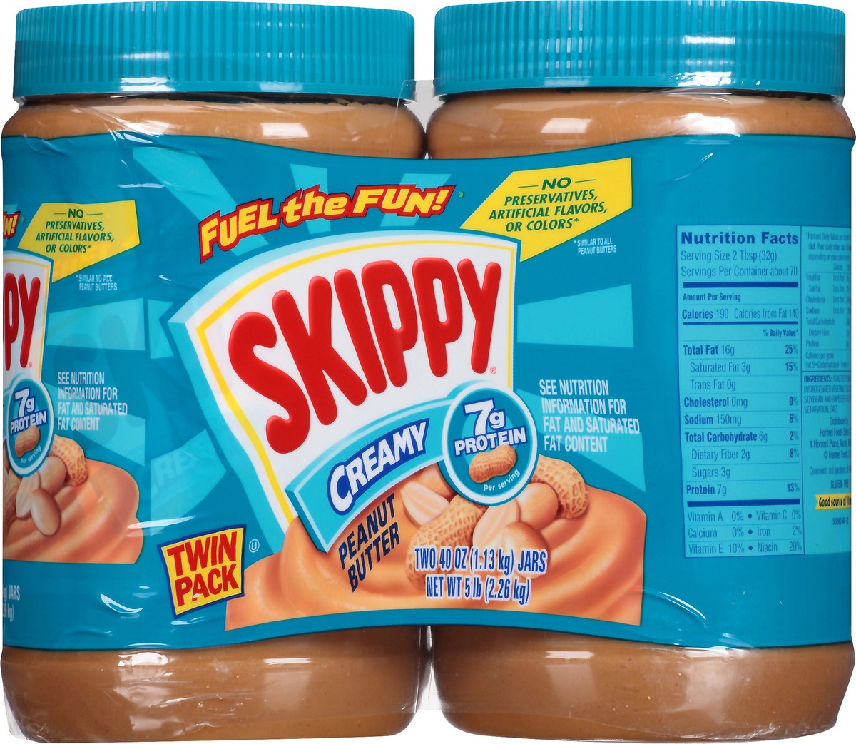 slide 5 of 9, Skippy Twin Pack Creamy Peanut Butter 2 ea, 2 ct