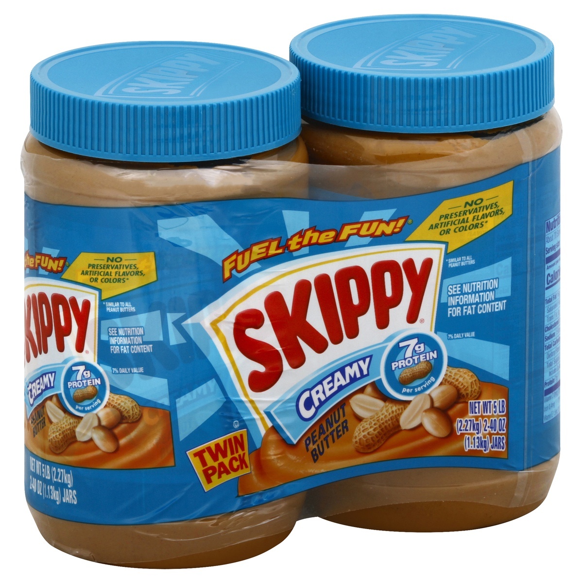 slide 1 of 7, Skippy Twin Pack Creamy Peanut Butter 2 ea, 2 ct; 40 oz