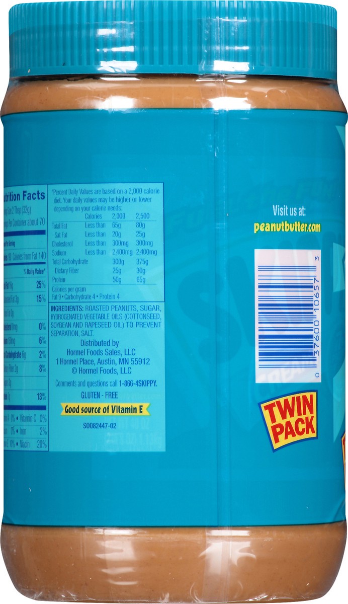 slide 3 of 9, Skippy Twin Pack Creamy Peanut Butter 2 ea, 2 ct