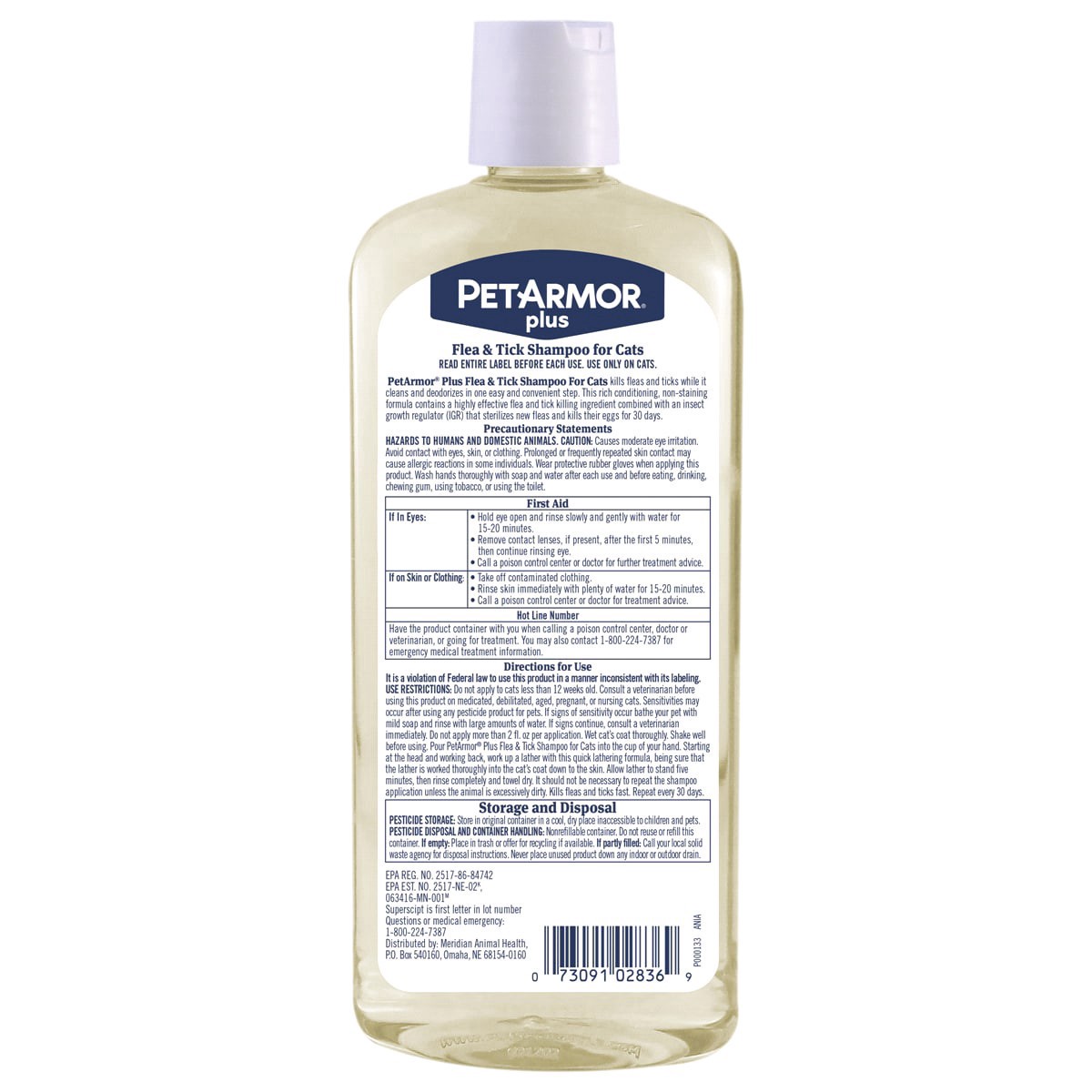 slide 2 of 5, PetArmor Plus F&T Shampoo Cat 12OZ, 12 fl oz