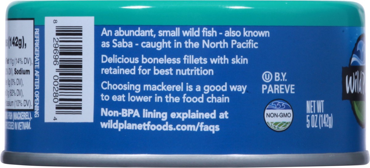 slide 7 of 9, Wild Planet Wild Pacific Mackerel, 5 oz
