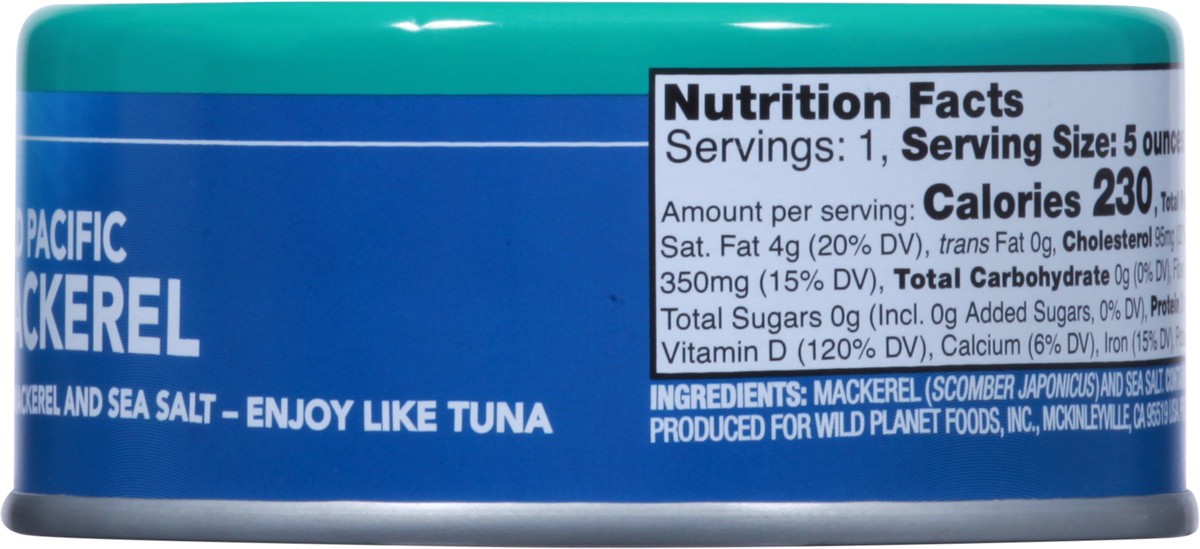 slide 8 of 9, Wild Planet Wild Pacific Mackerel, 5 oz