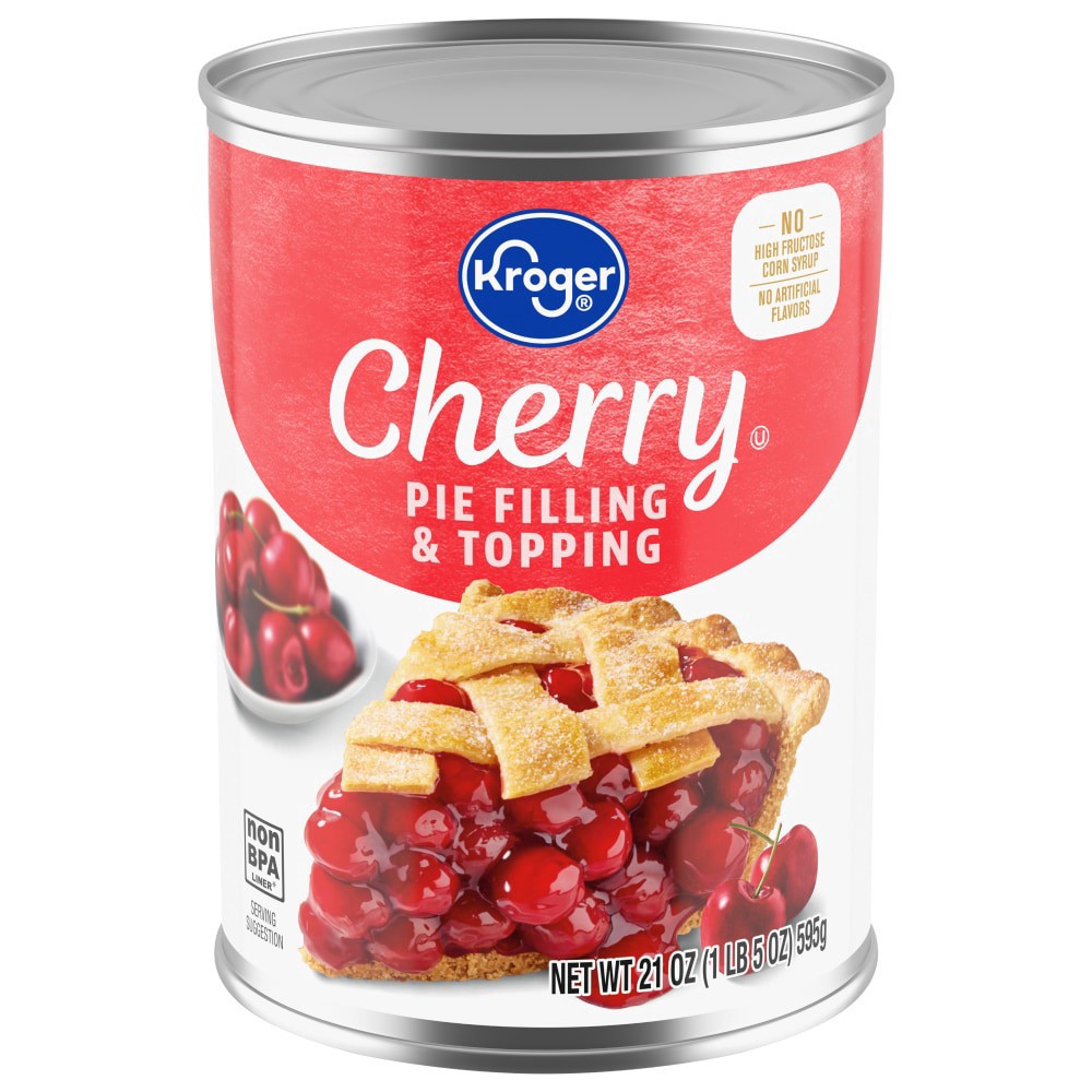 slide 2 of 3, Kroger Cherry Pie Filling, 21 oz