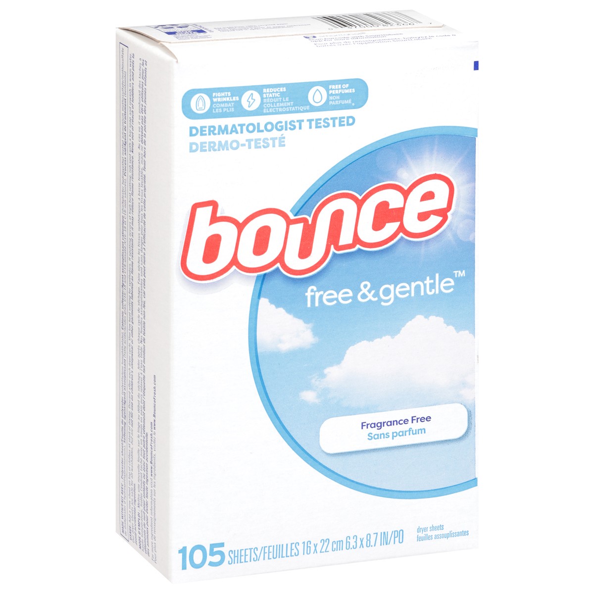 slide 10 of 12, Bounce Free & Gentle Dryer Sheets 105 ea, 105 ct