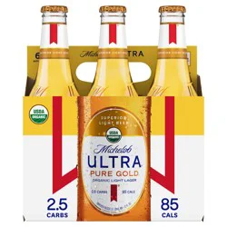 Michelob Ultra Pure Gold Organic Light Lager, 6 Pack 12 fl. oz. Bottles