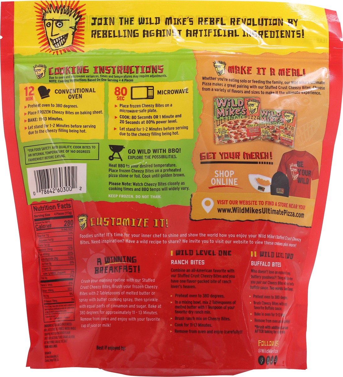 slide 9 of 13, Wild Mike's Stuffed Crust Cheezy Bites 18 oz Bag, 18 oz