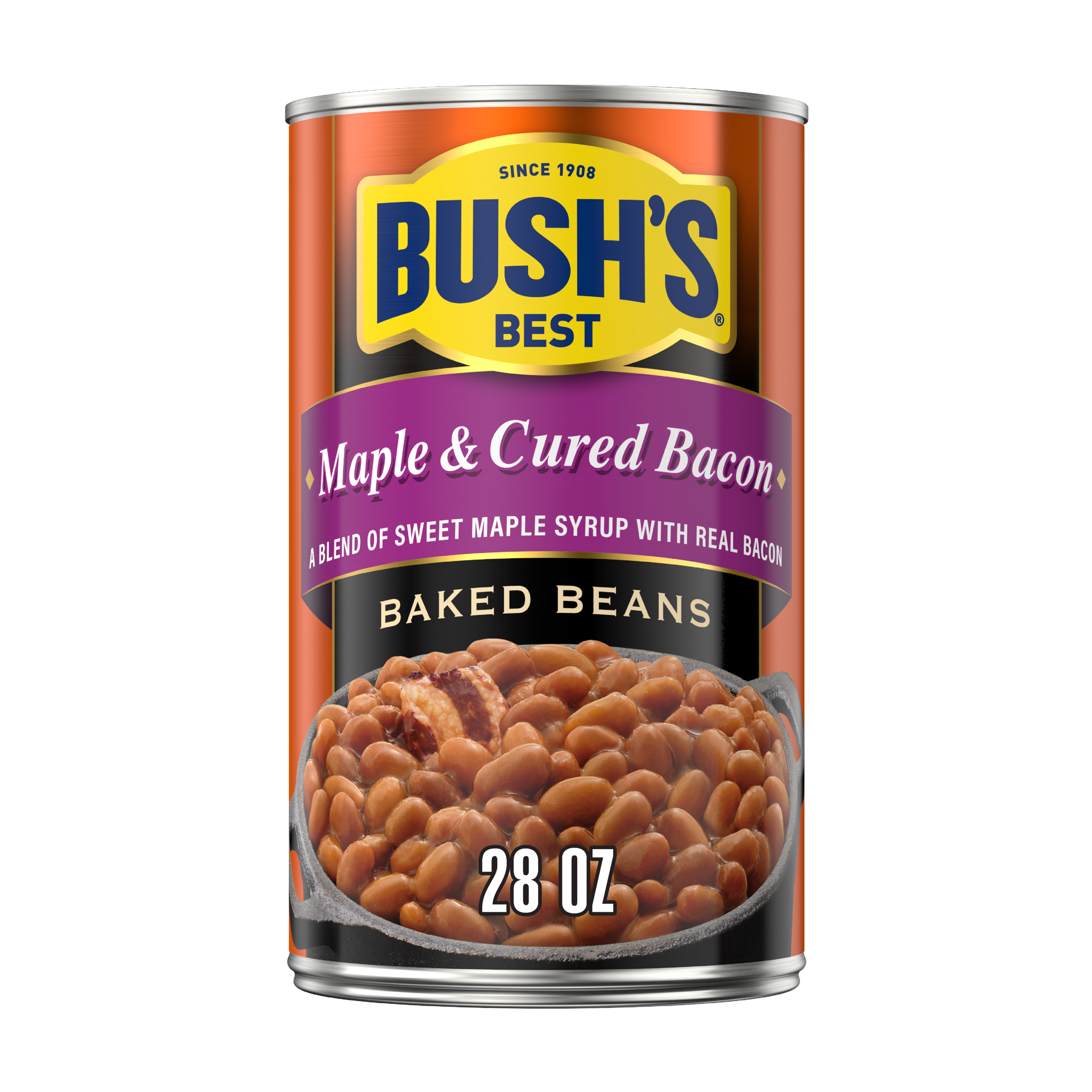 slide 1 of 6, Bush's Best Bush's Maple & Cured Bacon Baked Beans 28 oz, 28 oz