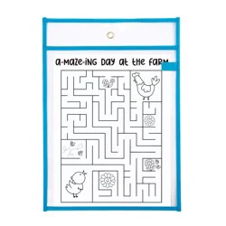 Office Works Dry Erase Pocket - Light Blue