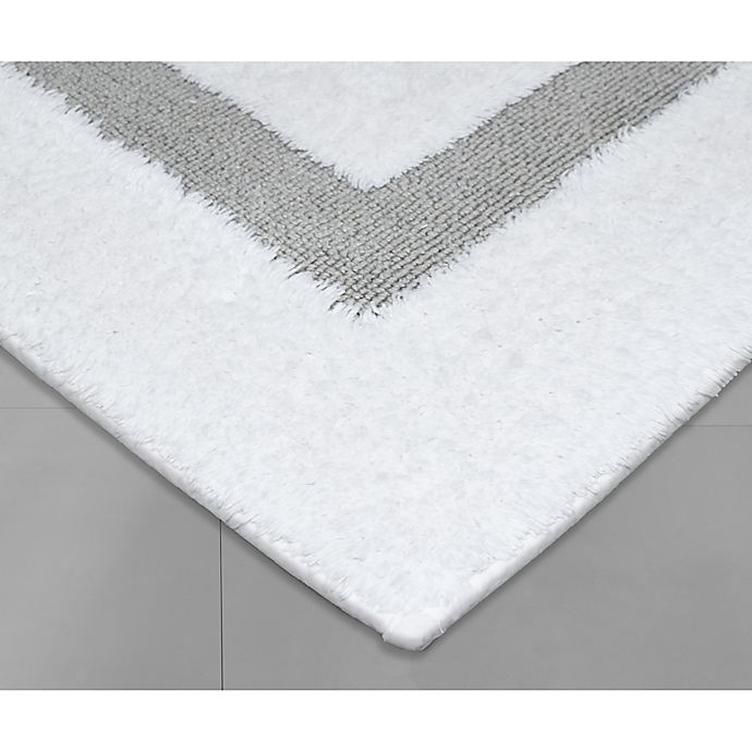 slide 3 of 4, Wamsutta Pinnacle Bath Rug - Silver'', 24 in x 40 in