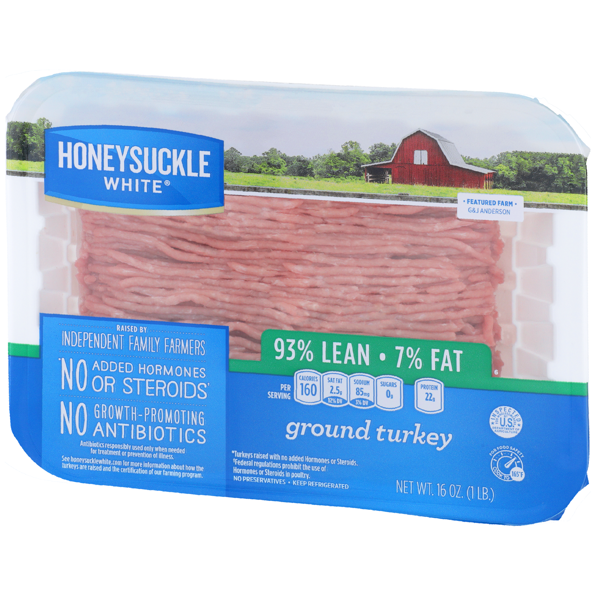 slide 27 of 50, Honeysuckle White 93% Lean Fat Ground Turkey Tray, 16 oz