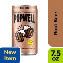 Popwell™ Root Beer Prebiotic Soda Can
