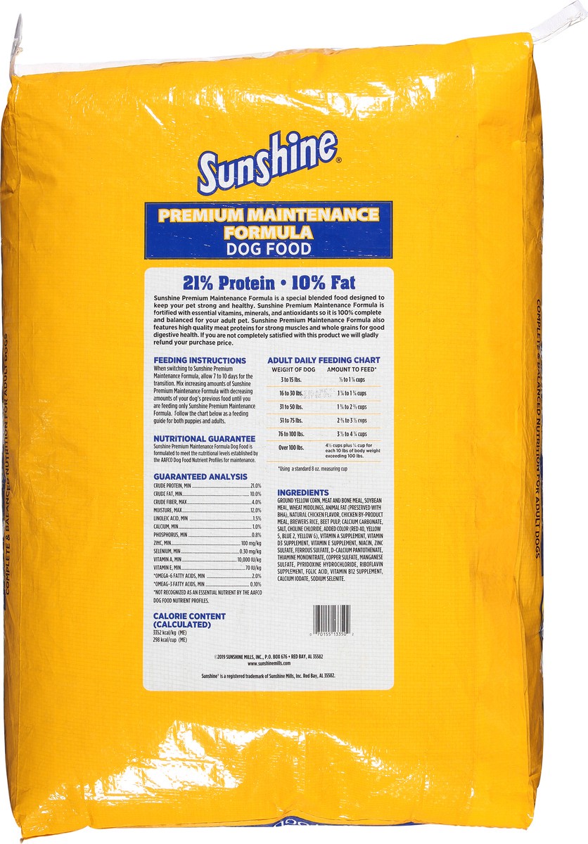 slide 9 of 10, Sunshine Dog Food Maintenance Chunk, 50 lb