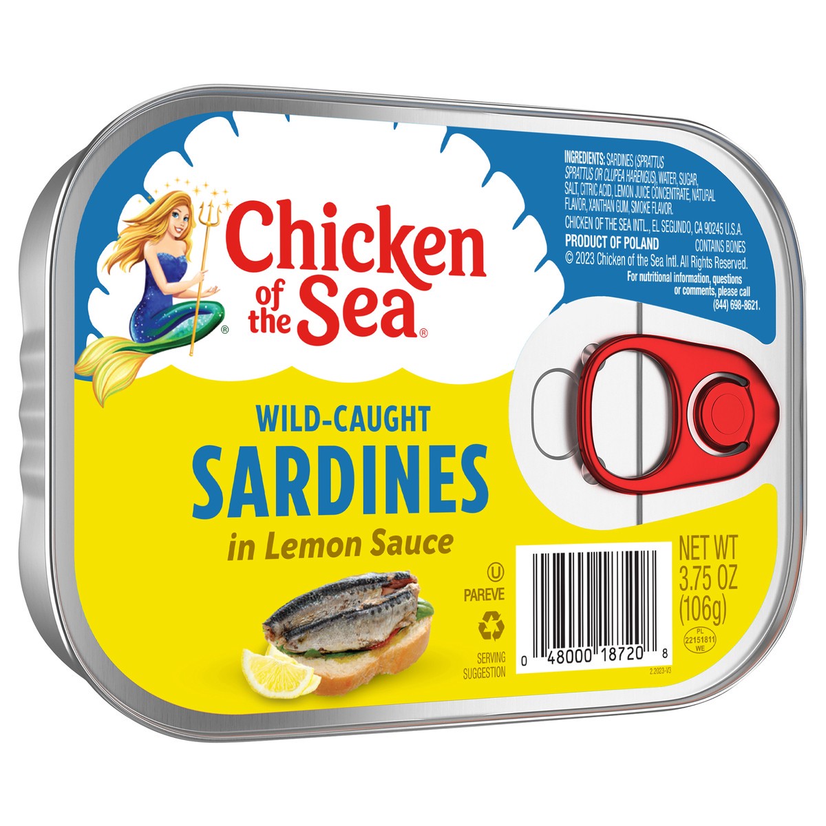 slide 3 of 3, Chicken of the Sea Sardines in Lemon and Extra Virgin Olive Oil 3.75 ounces, 3.75 oz