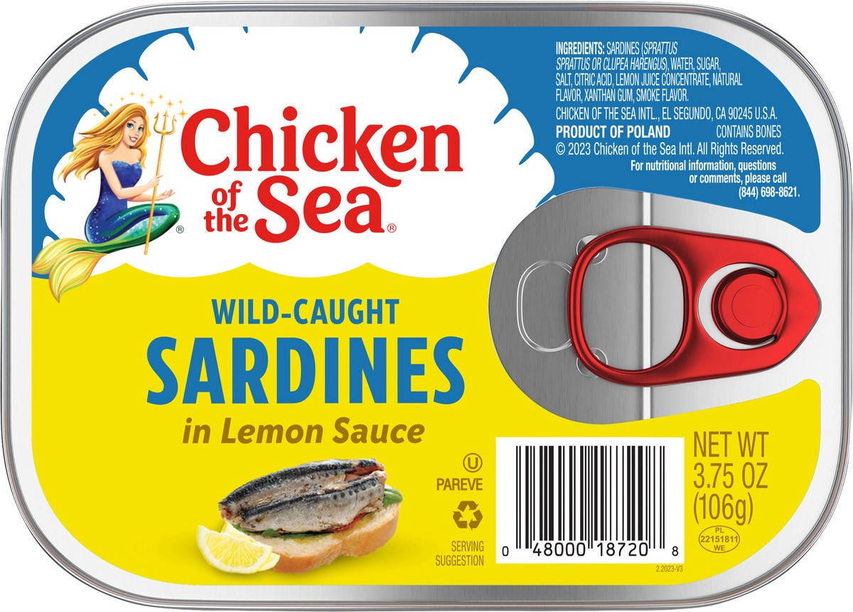 slide 2 of 3, Chicken of the Sea Sardines in Lemon and Extra Virgin Olive Oil 3.75 ounces, 3.75 oz