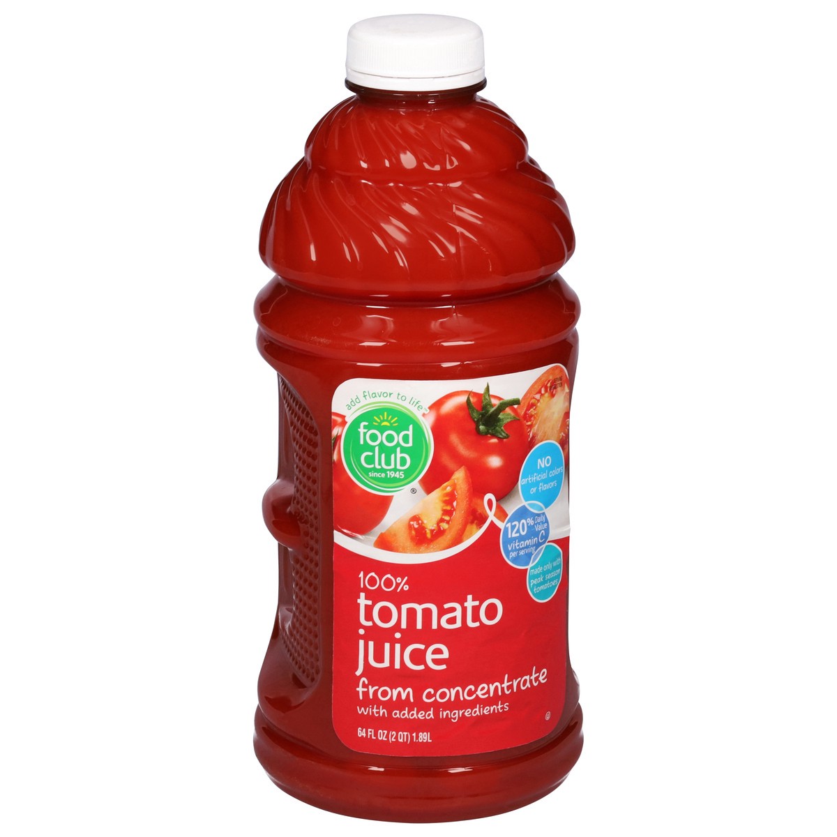 slide 10 of 14, Food Club 100% Tomato Juice 64 fl oz, 64 fl oz
