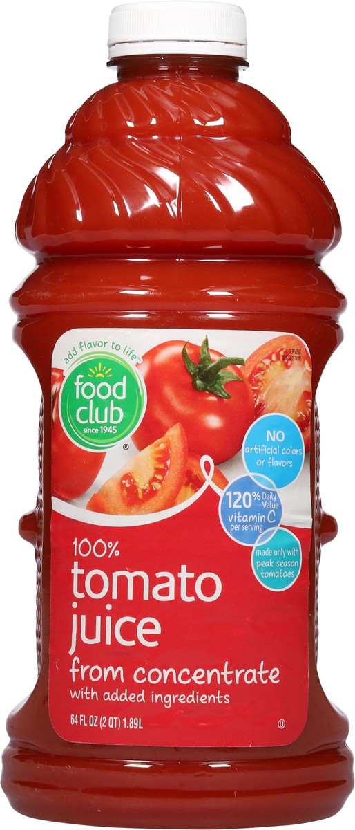 slide 3 of 14, Food Club 100% Tomato Juice 64 fl oz, 64 fl oz