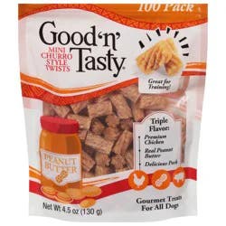 Good 'n' Tasty Mini Churro Style Twists Peanut Butter Dog Treats 100 ea
