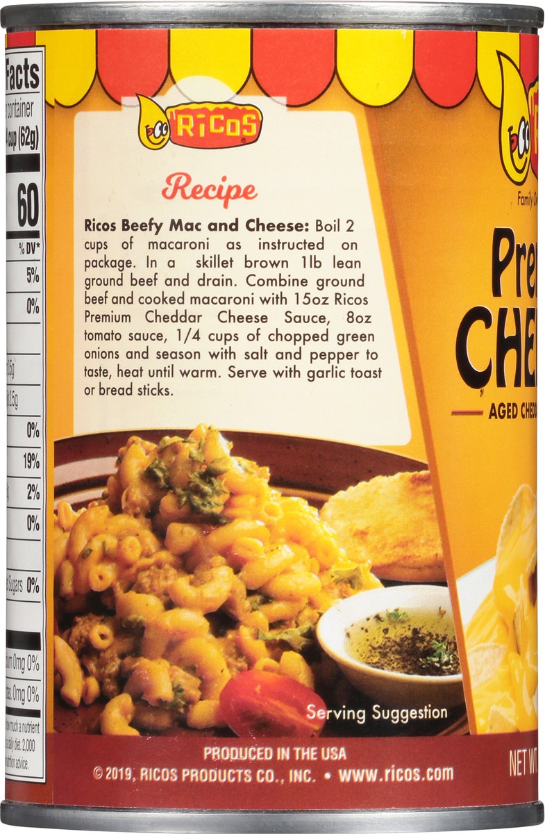 slide 7 of 9, Rico's Premium Cheddar Cheese Sauce 15 oz, 15 oz