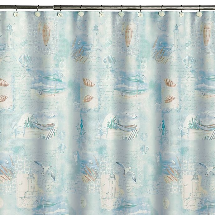 slide 1 of 1, Saturday Knight High Tide Fabric Shower Curtain, 1 ct