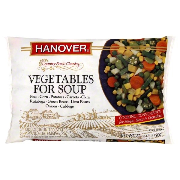 slide 1 of 1, Hanover Soup Veggies, 32 oz