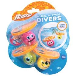 Banzai Whirl 'N Twirl Divers - 3 count