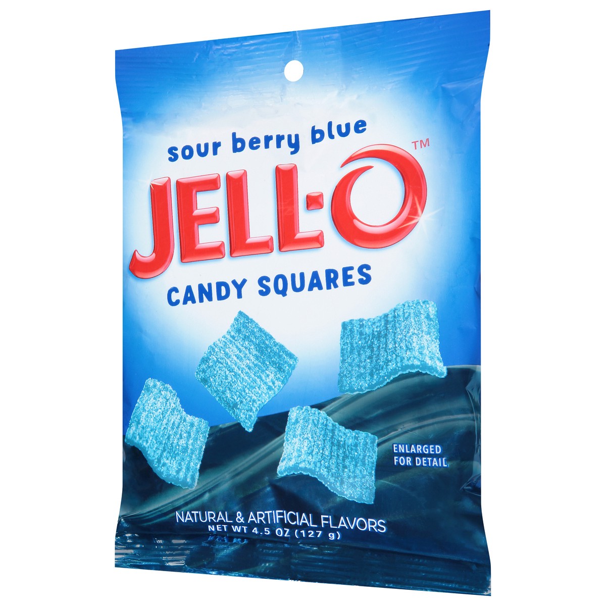 slide 6 of 9, Jell-O Sour Berr Blue Candy Squares 4.5 oz, 4.5 oz