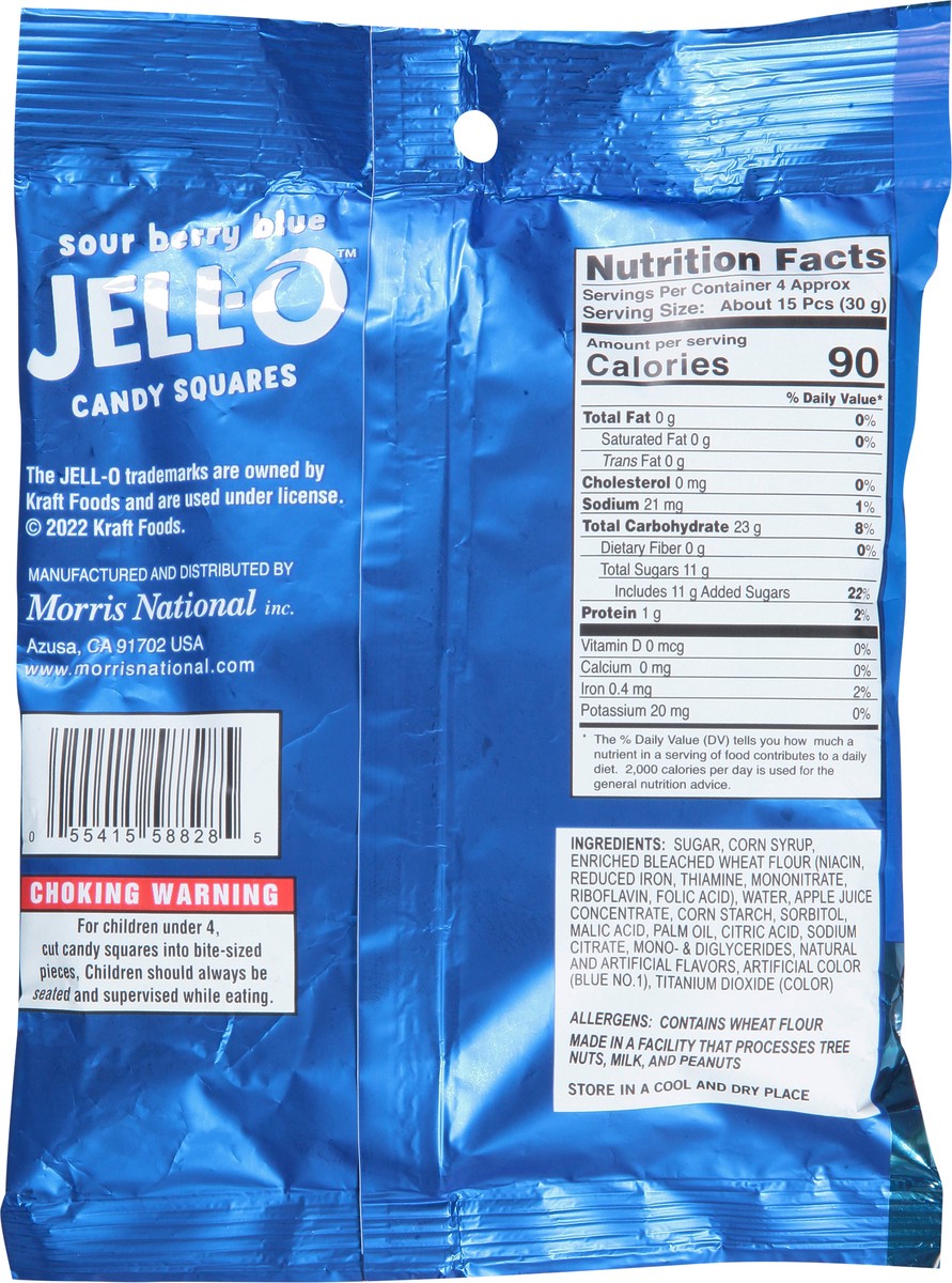 slide 9 of 9, Jell-O Sour Berr Blue Candy Squares 4.5 oz, 4.5 oz