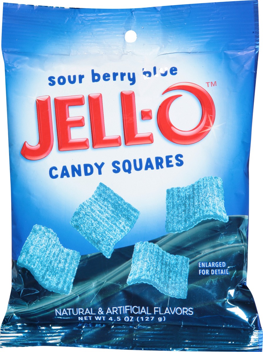 slide 7 of 9, Jell-O Sour Berr Blue Candy Squares 4.5 oz, 4.5 oz
