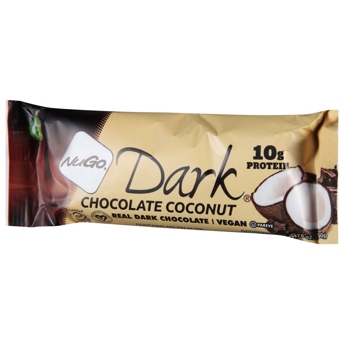 slide 5 of 9, NuGo Dark Chocolate Coconut Protein Bar, 1.76 oz