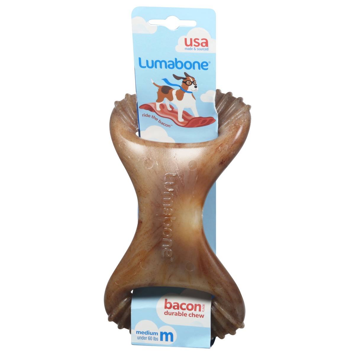 slide 2 of 9, LumaBone Bacon Flavor Durable Chew Medium 1 ea, 1 ct