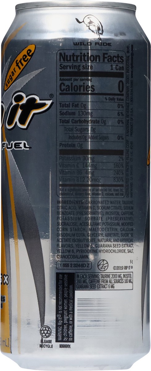 slide 12 of 13, Rip It Sugar Free Citrus X Energy Drink 16 fl oz, 16 oz