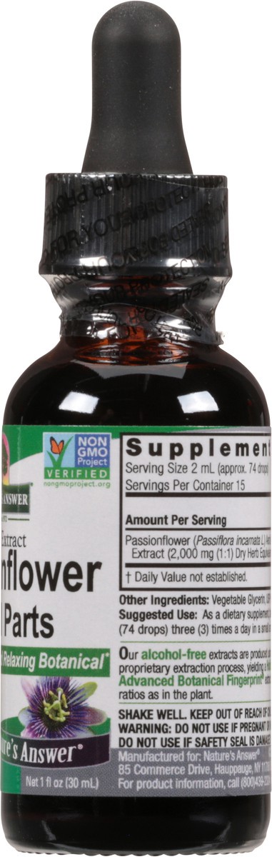 slide 8 of 9, Nature's Answer Fluid Extract Passionflower Aerial Parts 1 fl oz, 1 fl oz