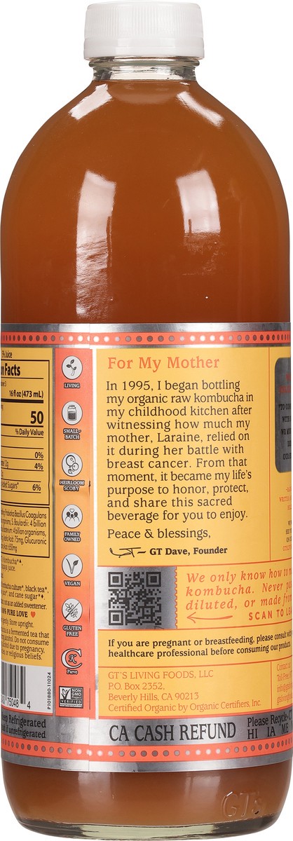 slide 3 of 14, Gt Enlightened Synergy Kombucha Peach Paradise 48.000 Fo, 48 fl oz