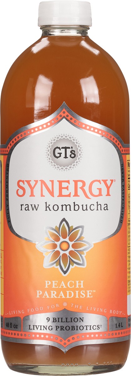 slide 7 of 14, Gt Enlightened Synergy Kombucha Peach Paradise 48.000 Fo, 48 fl oz