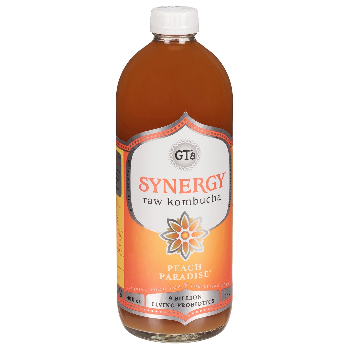 slide 9 of 14, Gt Enlightened Synergy Kombucha Peach Paradise 48.000 Fo, 48 fl oz