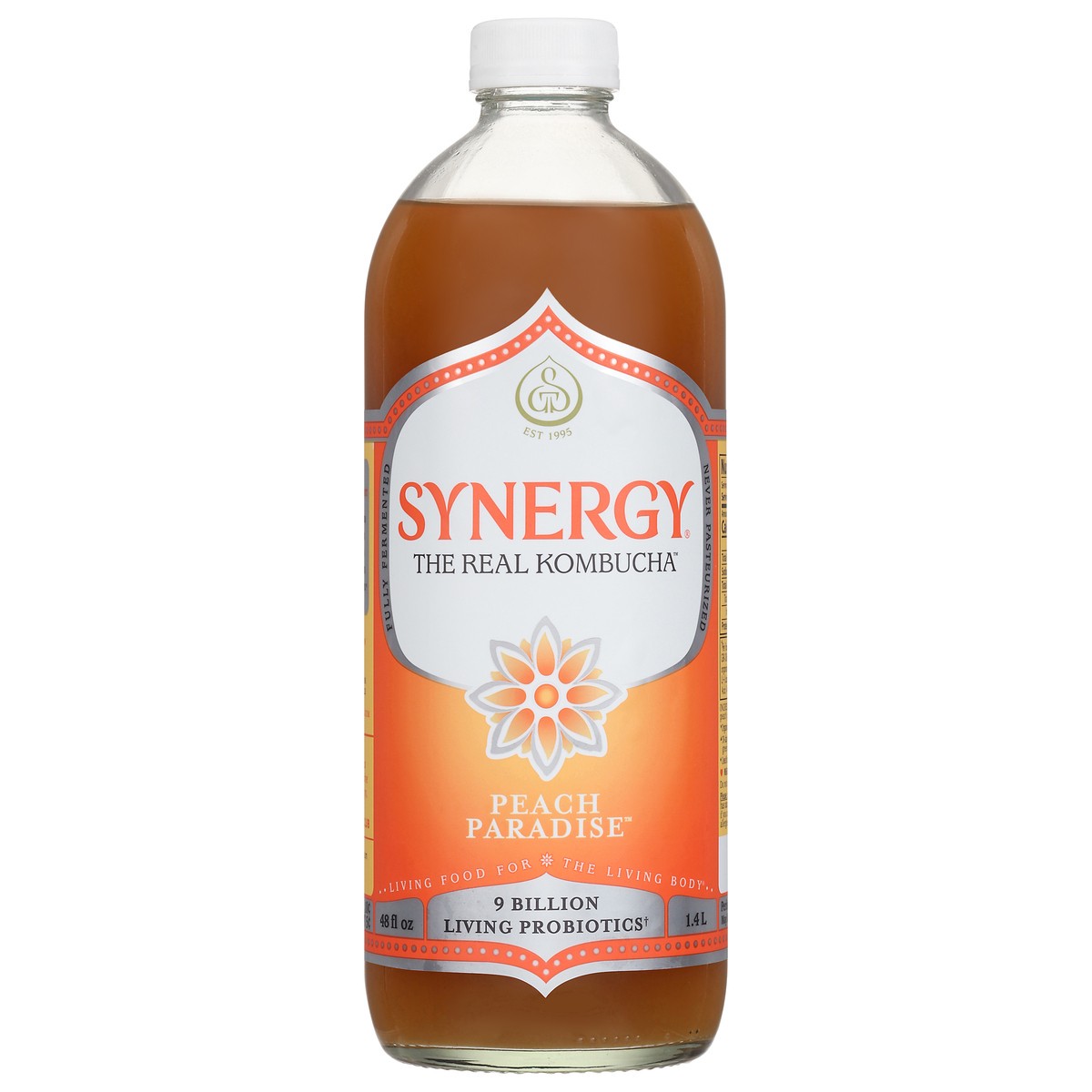 slide 1 of 14, Gt Enlightened Synergy Kombucha Peach Paradise 48.000 Fo, 48 fl oz
