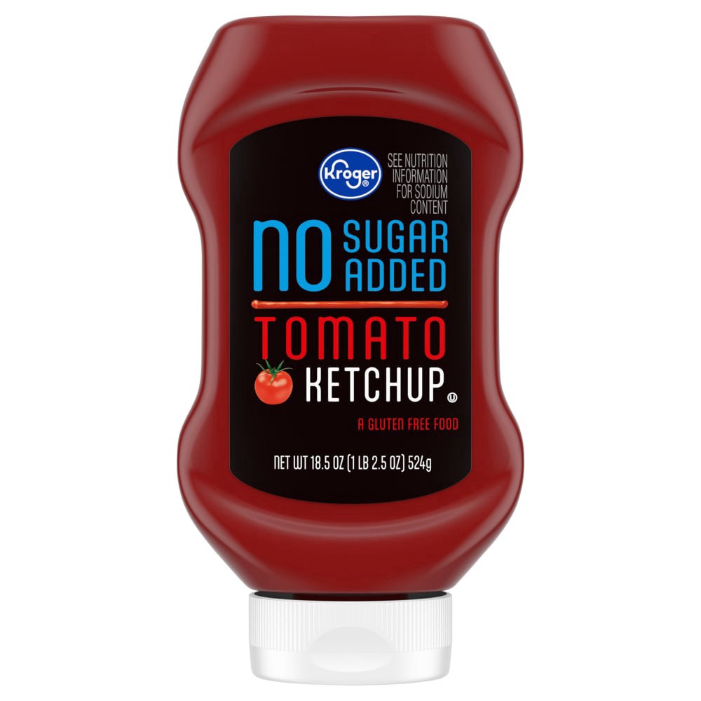 slide 2 of 2, Kroger® No Sugar Added Tomato Ketchup, 18.5 oz