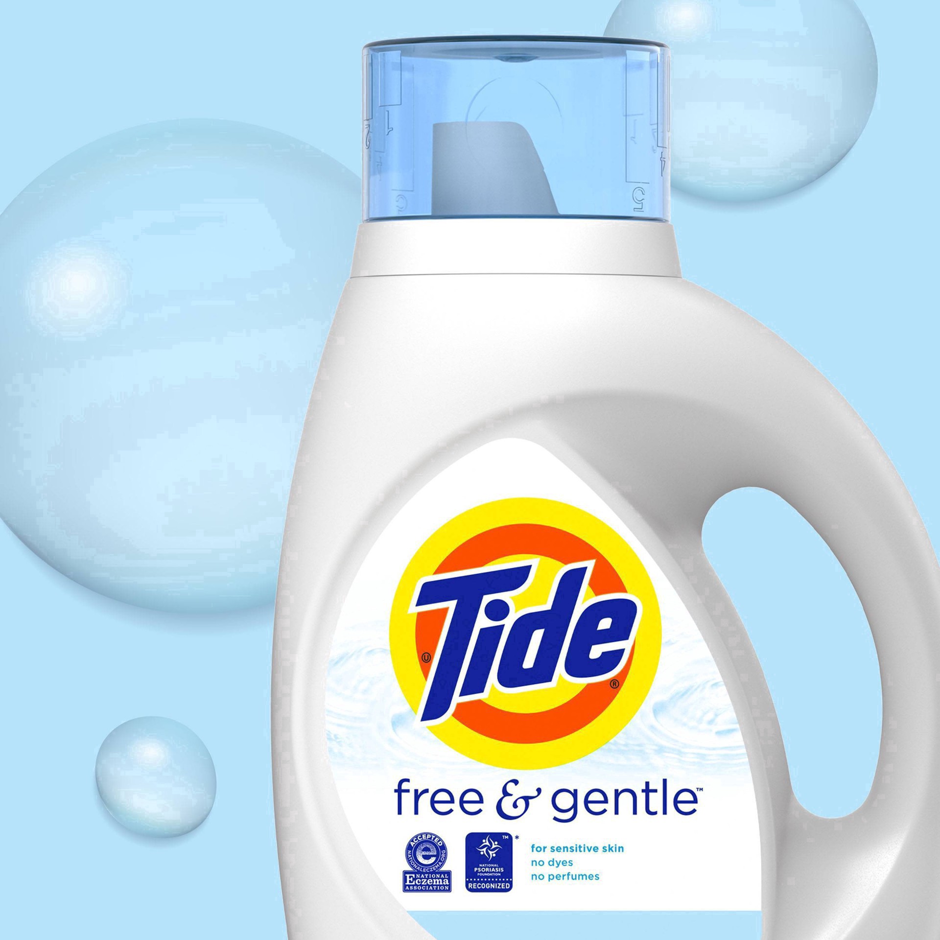 slide 25 of 59, Tide Free & Gentle Liquid Laundry Detergent, 64 loads 92 fl oz, 92 fl oz