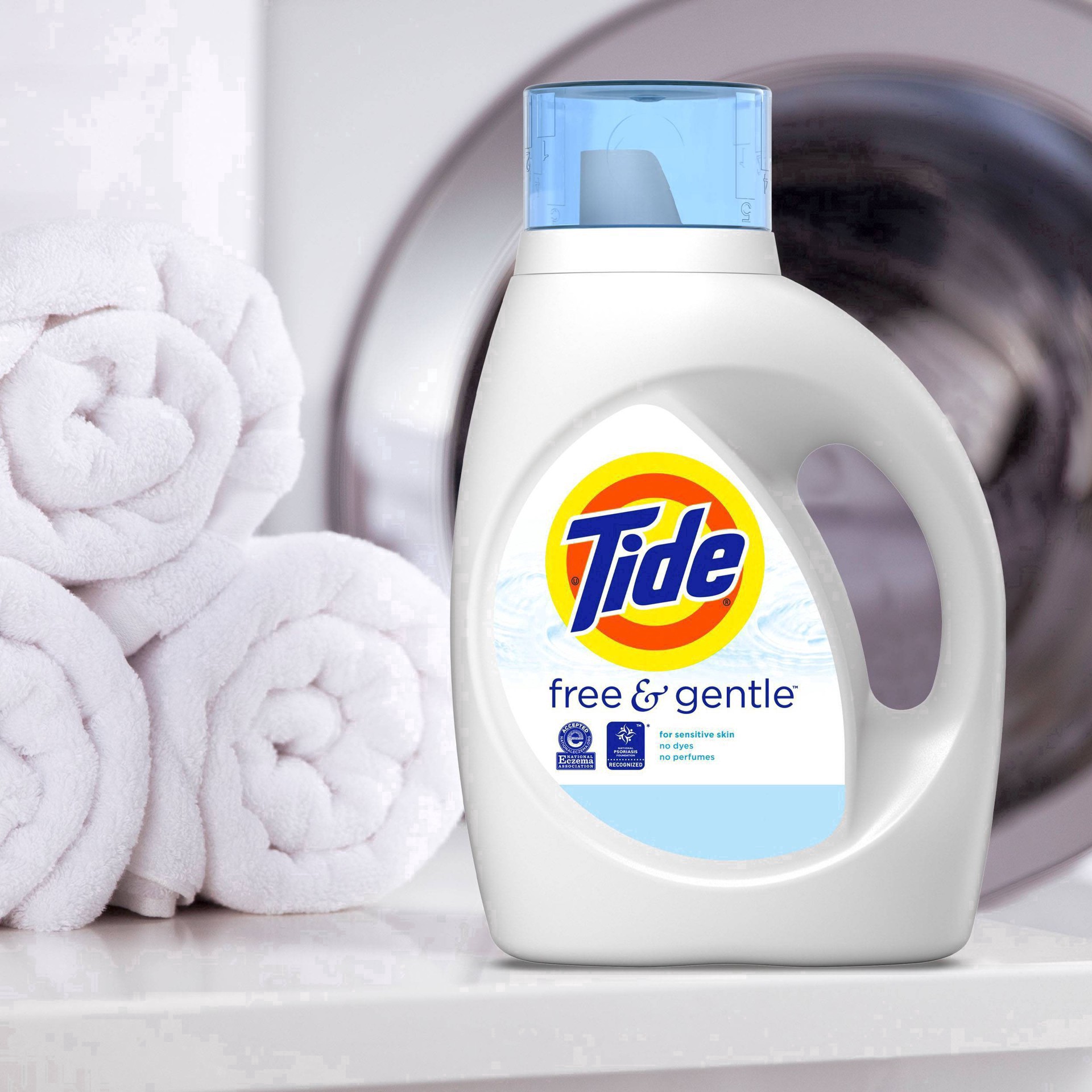 slide 26 of 59, Tide Free & Gentle Liquid Laundry Detergent, 64 loads 92 fl oz, 92 fl oz