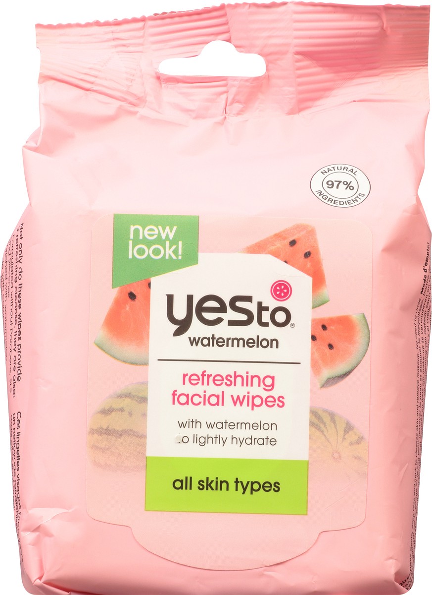 slide 1 of 12, Yes to Watermelon Refreshing Facial Wipes 40 ea, 40 ct