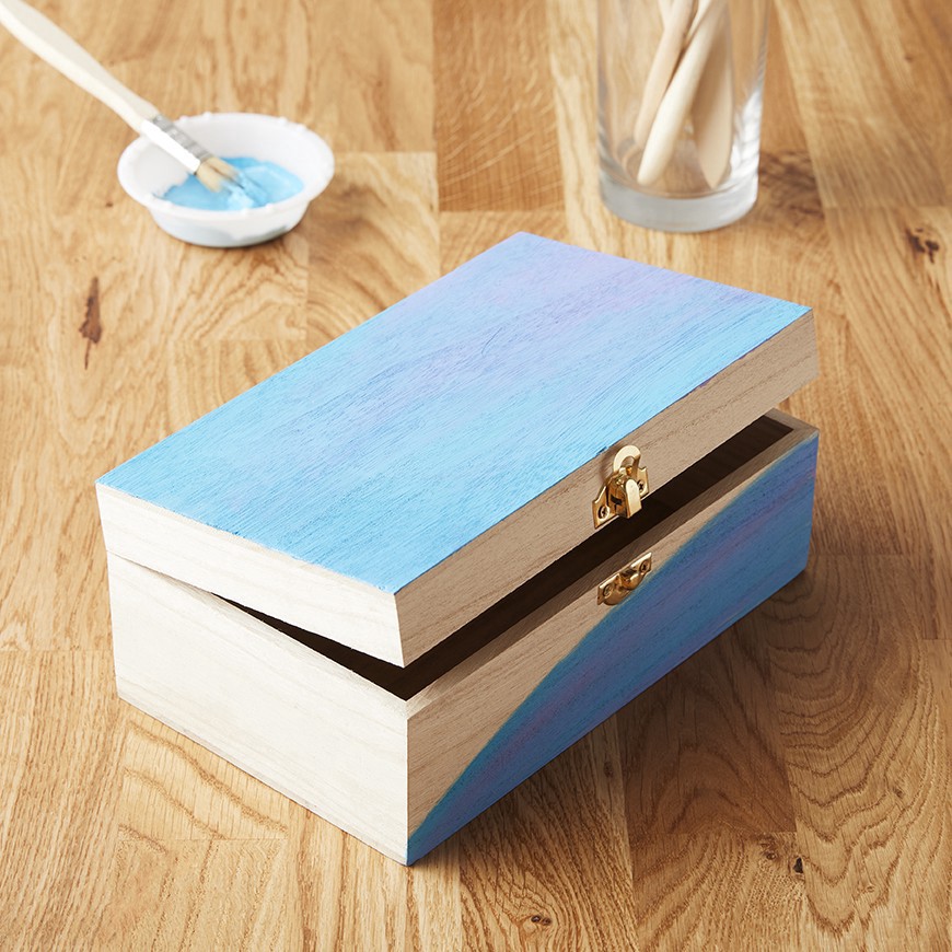 slide 2 of 4, 8.5" Wood Trinket Box By Make Market, 8.3 in x 5.2 in x 3.5 in