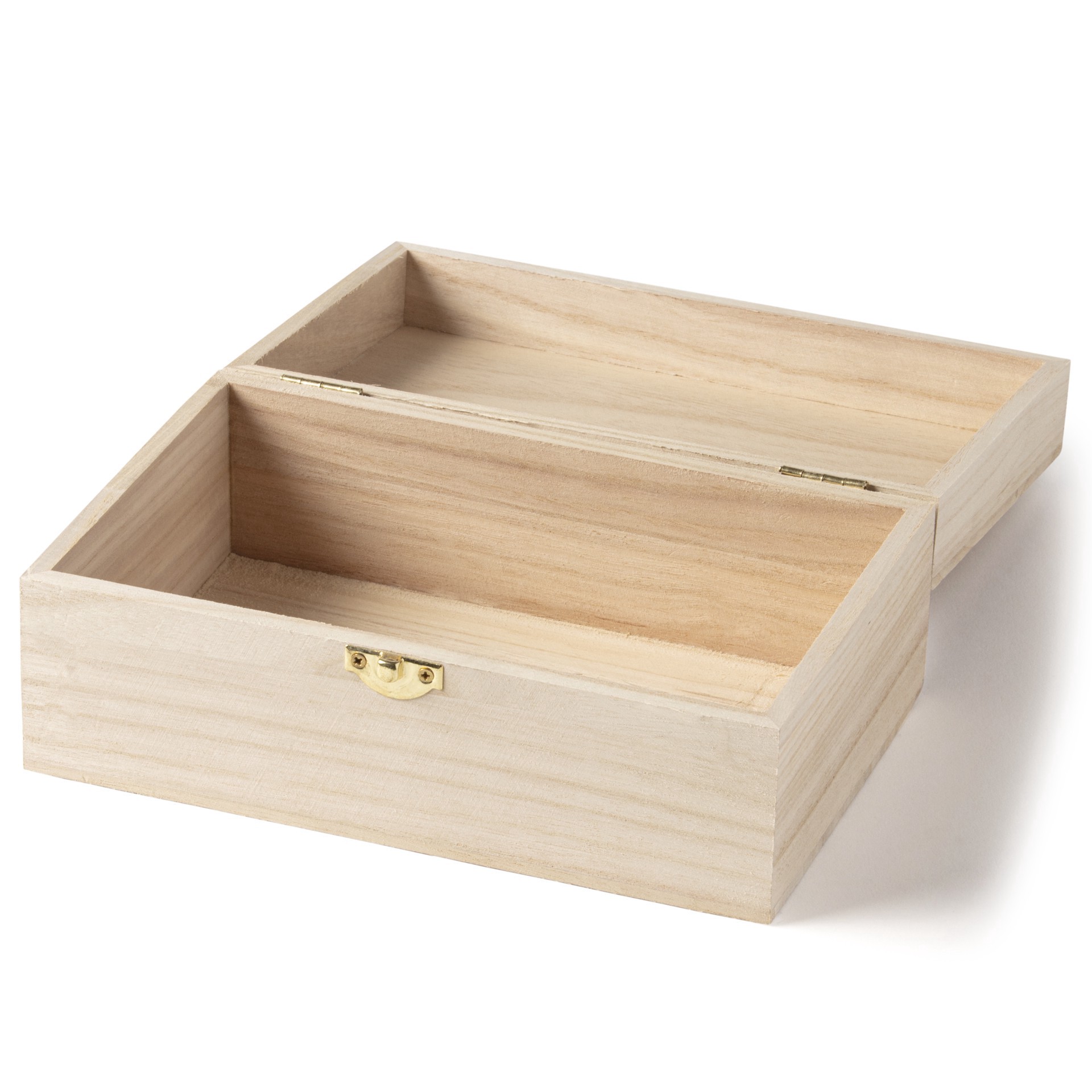slide 4 of 4, 8.5" Wood Trinket Box By Make Market, 8.3 in x 5.2 in x 3.5 in