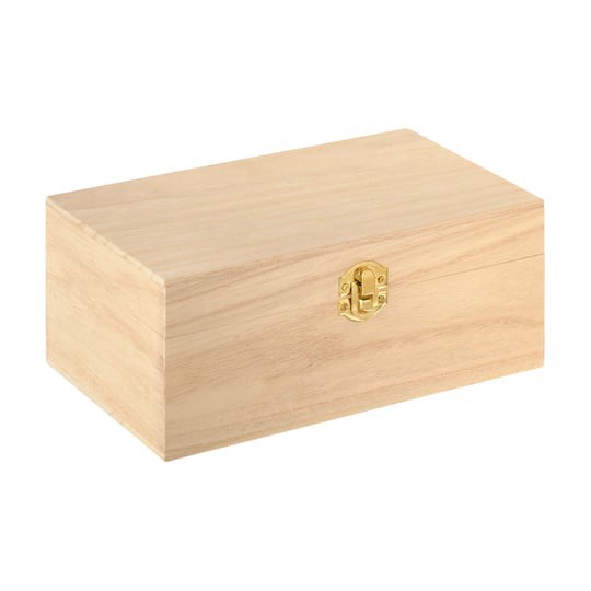 slide 1 of 4, 8.5" Wood Trinket Box By Make Market, 8.3 in x 5.2 in x 3.5 in