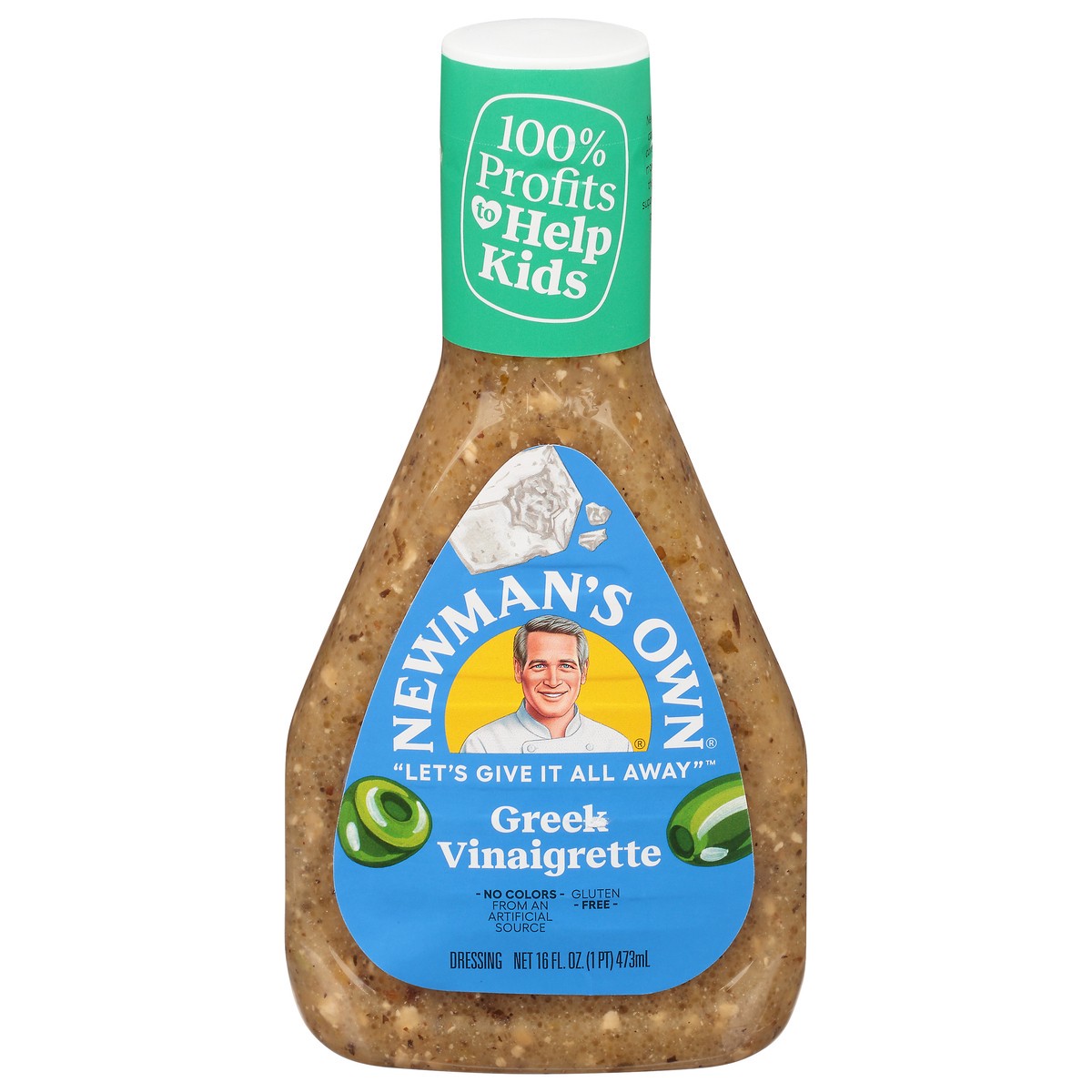 slide 1 of 1, Newman's Own Greek Vinaigrette Dressing 16 fl oz, 16 oz