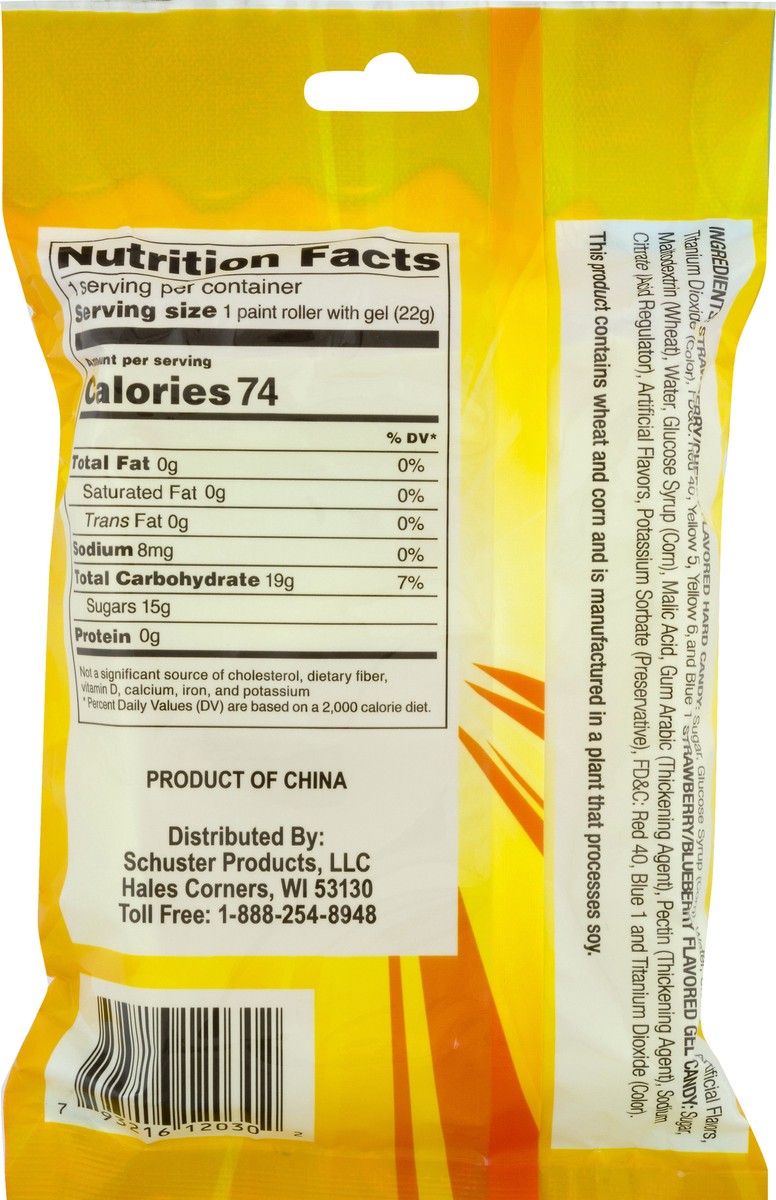slide 6 of 10, Face Twisters Schuster Sour Paint Rollr Cndy, 0.78 oz