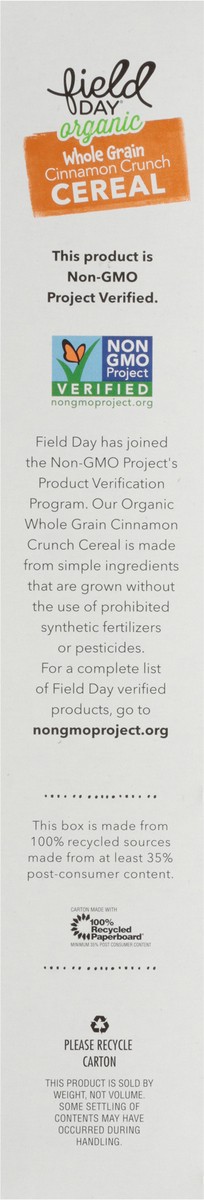 slide 3 of 14, Field Day Organic Whole Grain Cinnamon Crunch Cereal 10 oz, 10 oz