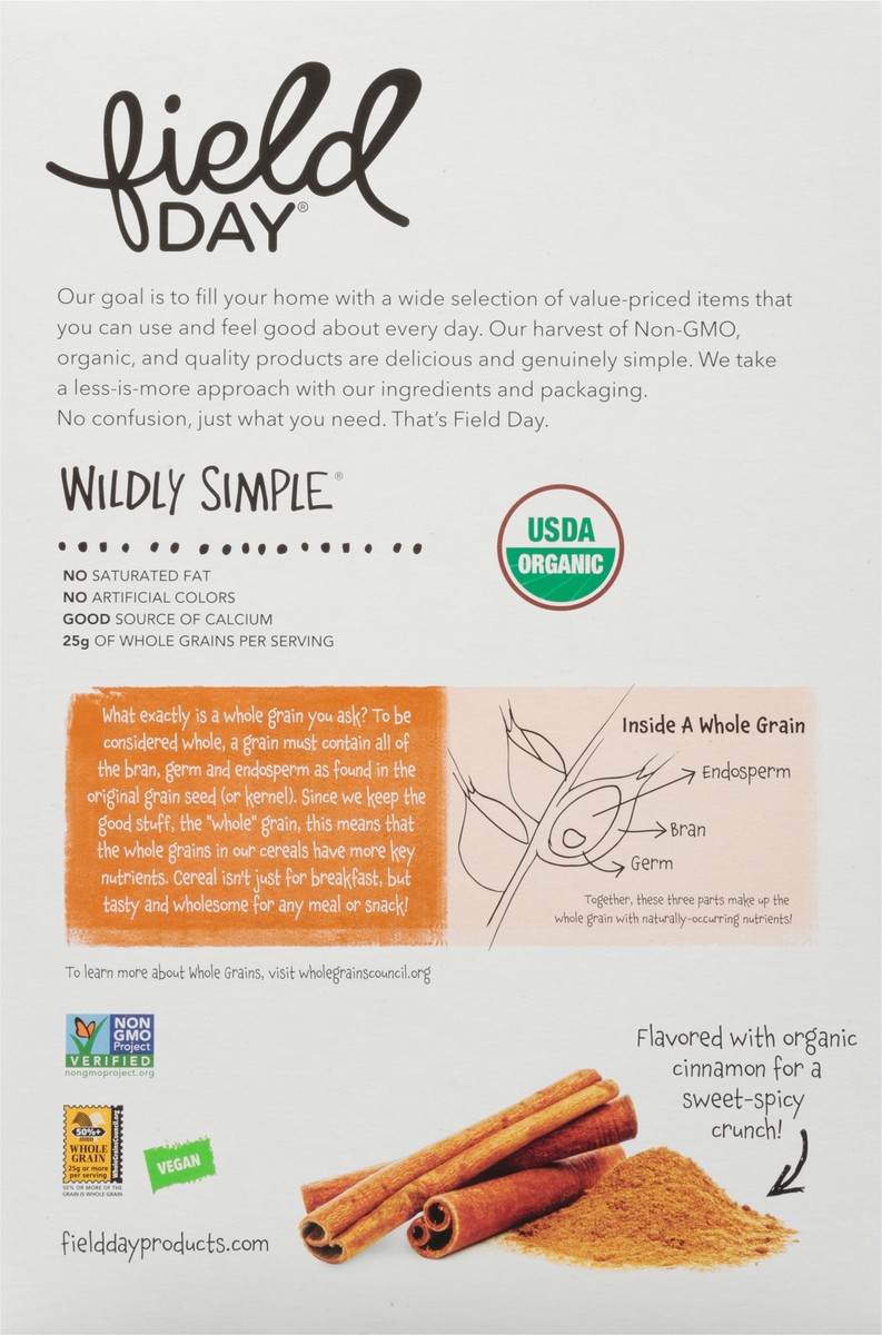 slide 9 of 14, Field Day Organic Whole Grain Cinnamon Crunch Cereal 10 oz, 10 oz