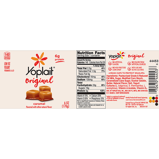 slide 3 of 5, Yoplait Original Caramel Low Fat Yogurt, 6 oz